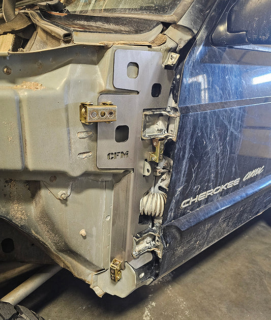 Jeep XJ Cherokee Front Door Hinge Reinforcement Plates - pair