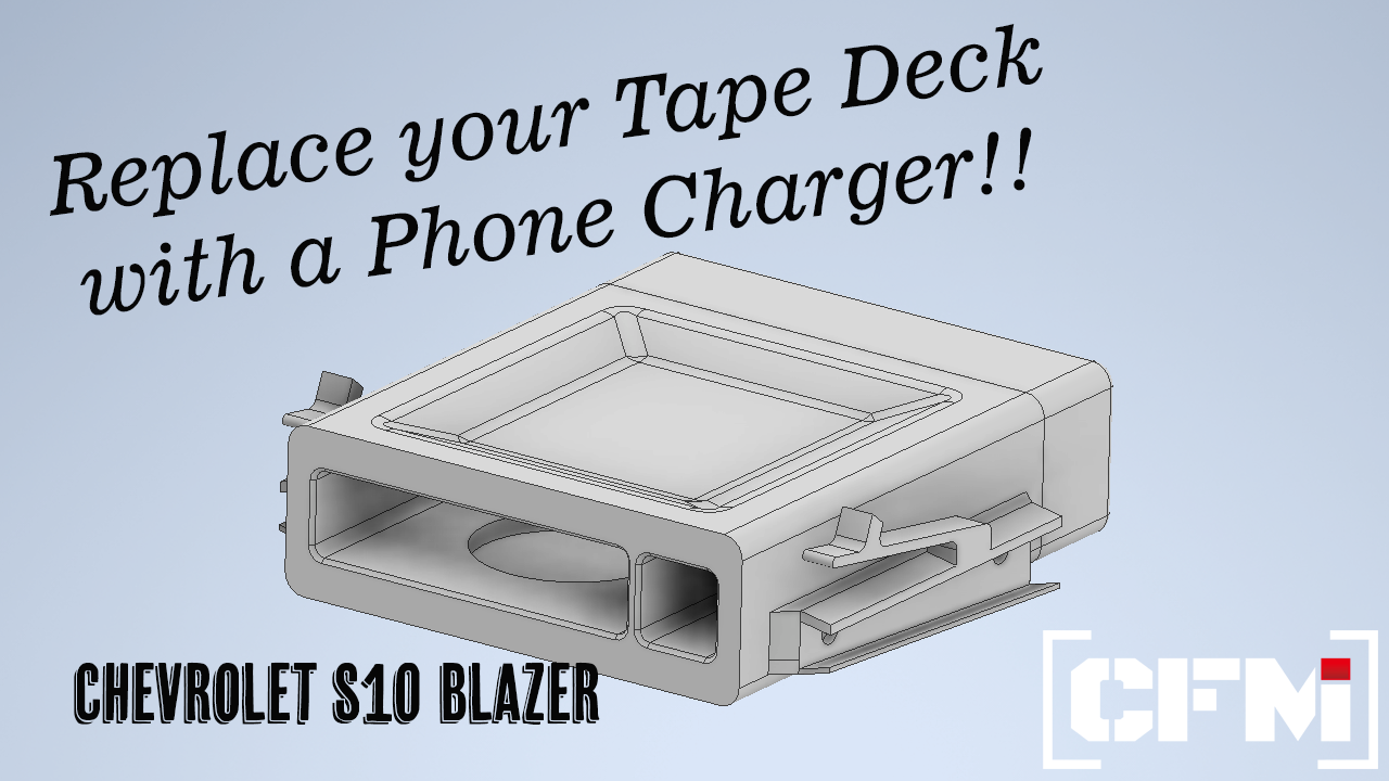 S10 Center Console Tape Deck to Phone Charger Conversion