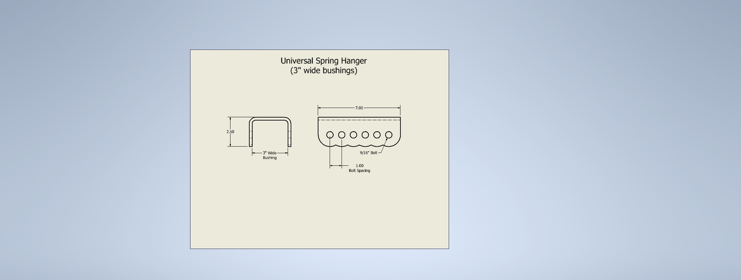 Universal Adjustable Spring Hanger Pair