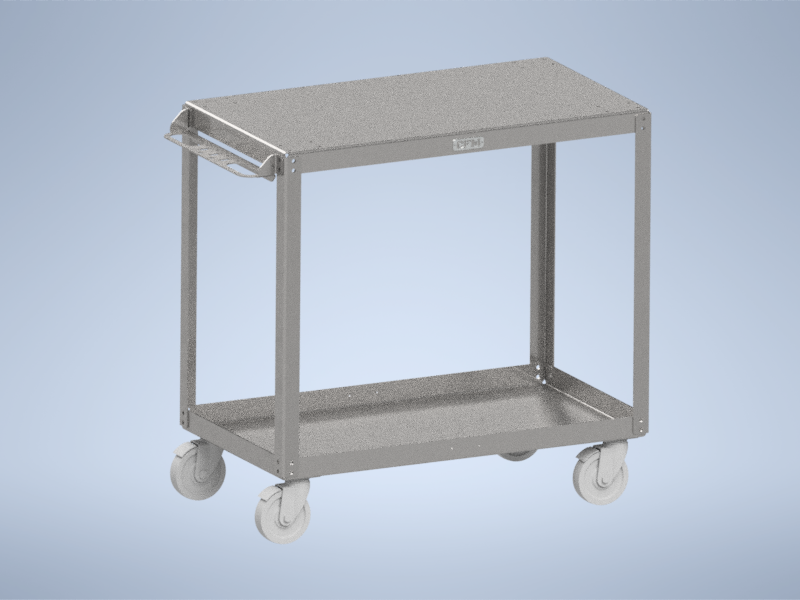 CFM Heavy Duty Shop Cart, 36"x20", Raw Steel