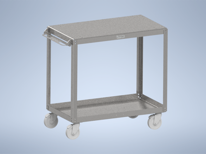 CFM Heavy Duty Shop Cart, 36"x20", Raw Steel